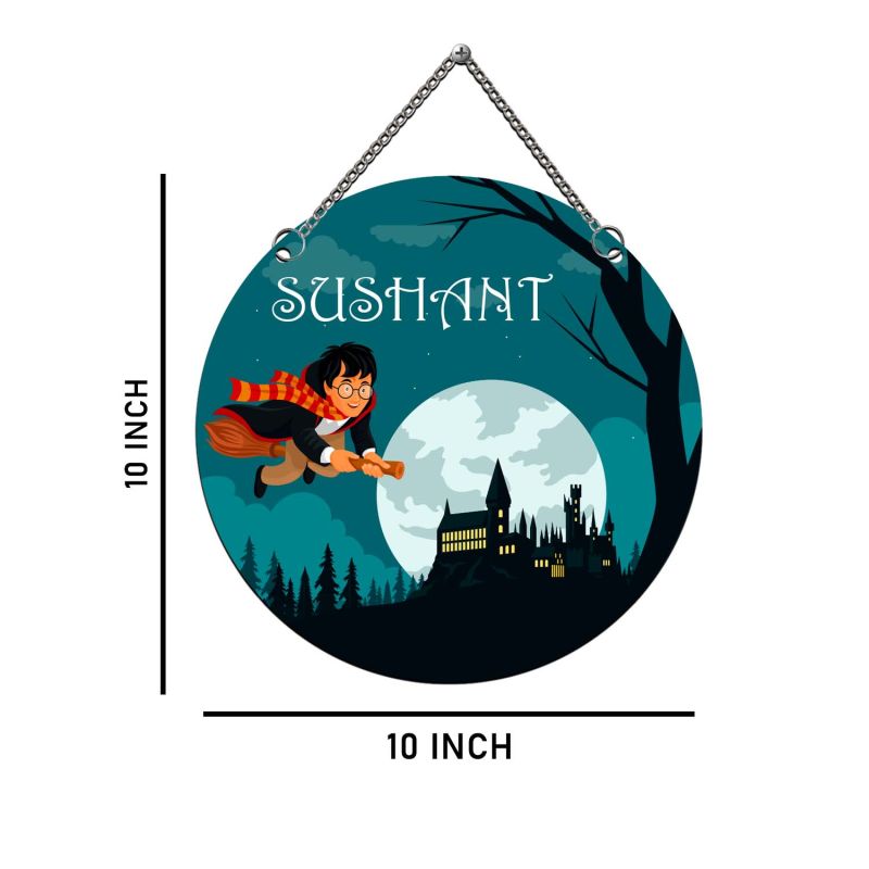 GIFTMEBAZAR Personalized Harry Potter Hogwarts Theme Wooden Wall Hanging Cute Wall Art For Living Room Home Decor Wall Sculpture Harry Potter Theme Return Gift